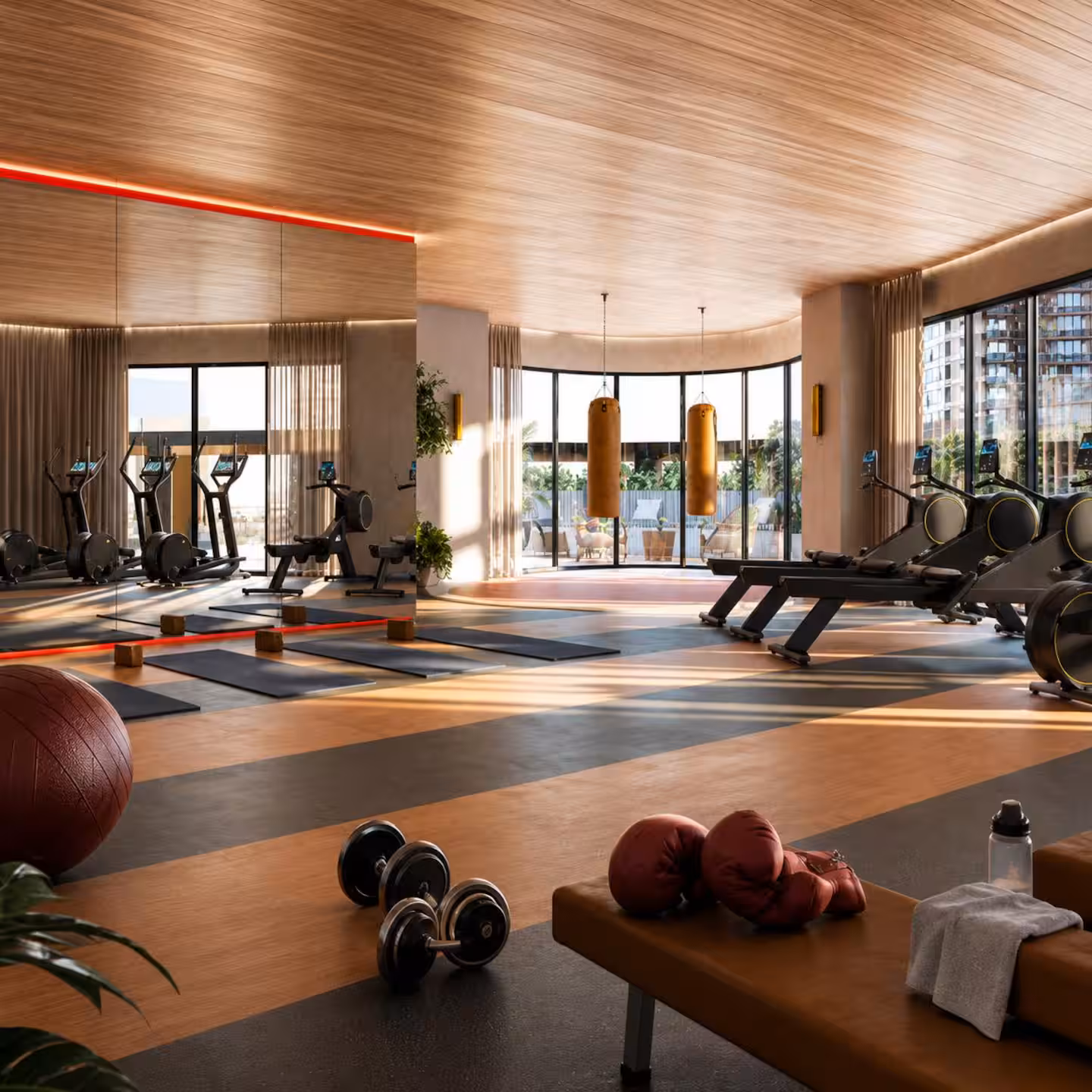 Residents' gym in the building